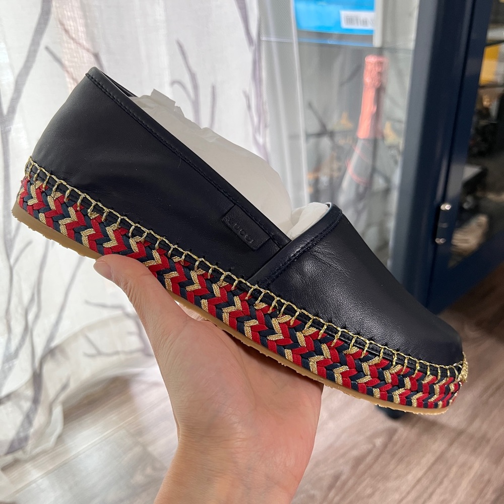 NIB GUCCI Nappa Platform Espadrilles